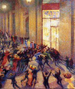 Umberto Boccioni, Rissa in Galleria